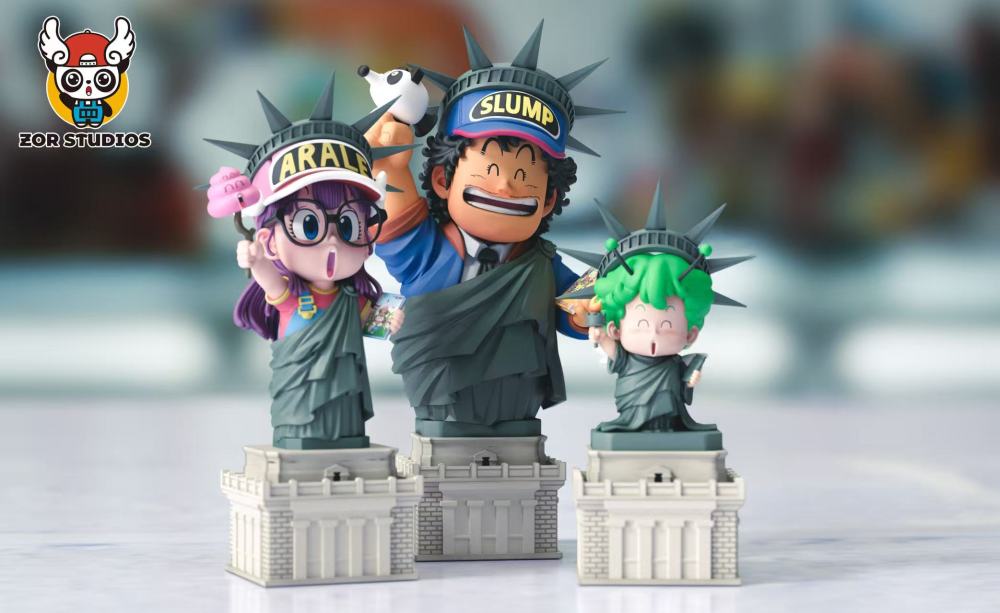 [Preorder] Zor Studio - Penguin Village Statue of Liberty Arale Trio - Dr Slump Resin Statue