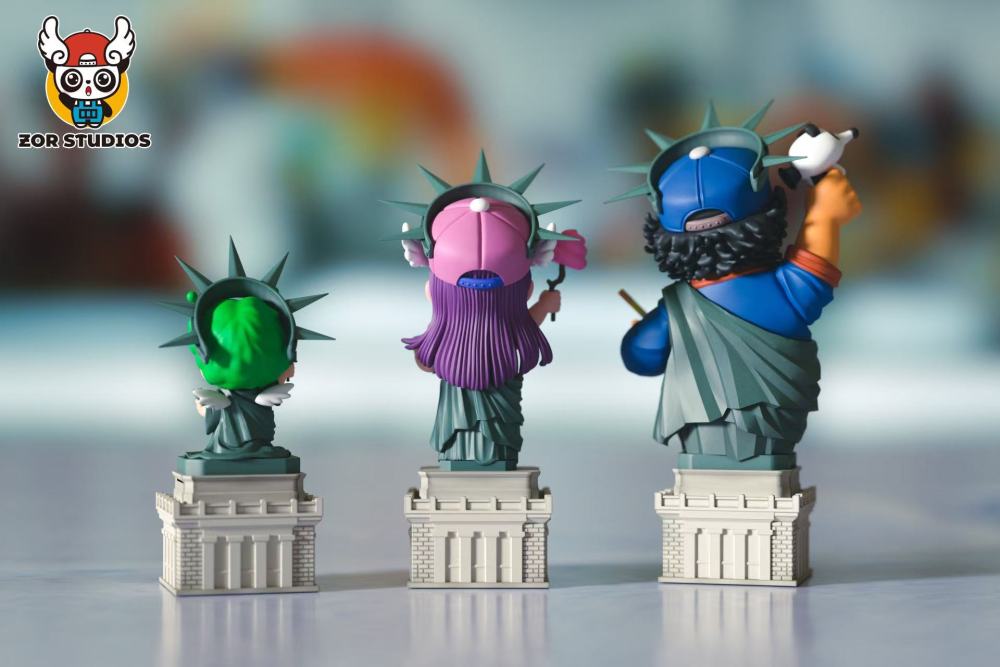 [Preorder] Zor Studio - Penguin Village Statue of Liberty Arale Trio - Dr Slump Resin Statue