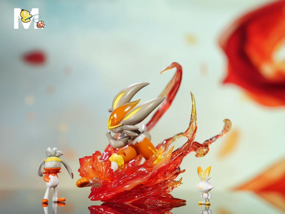 MoYu Studio - Cinderace Evolution - Pokemon Resin Statue