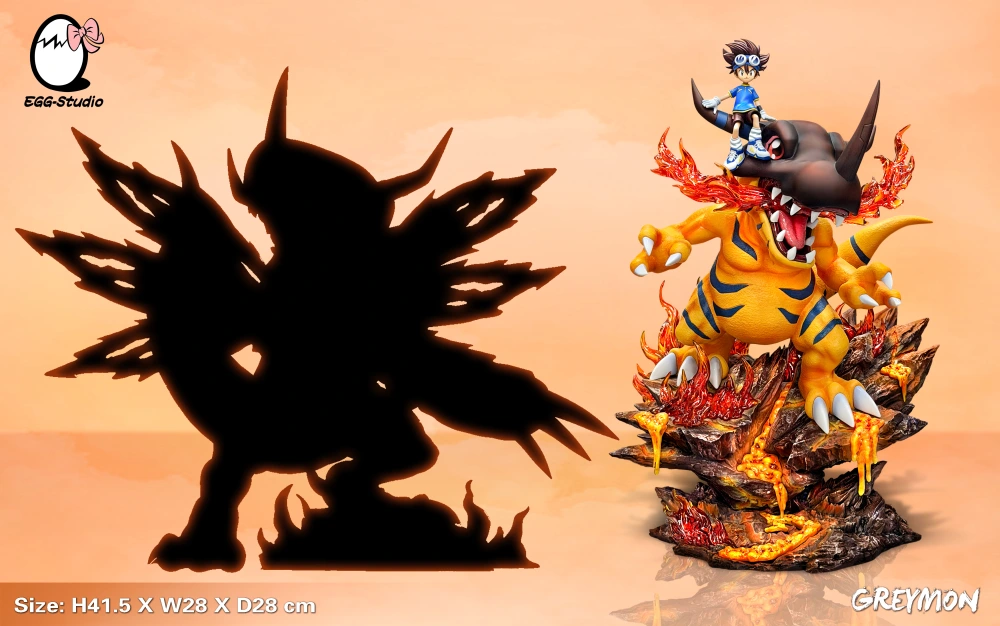Egg Studio - Taichi Yagami x Greymon - Digimon Resin Statue
