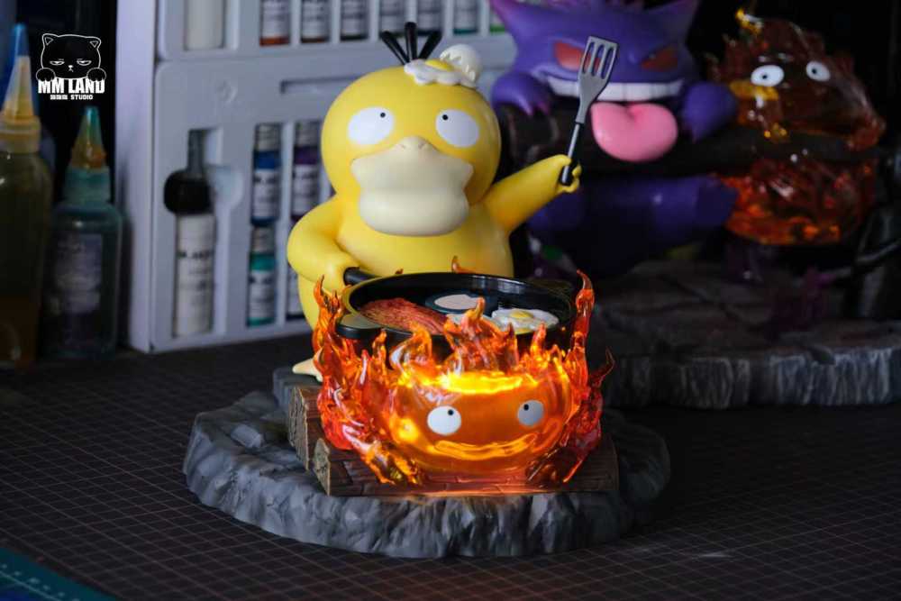 MMLand Studio - Psyduck x Calcifer - Pokemon Resin Staue
