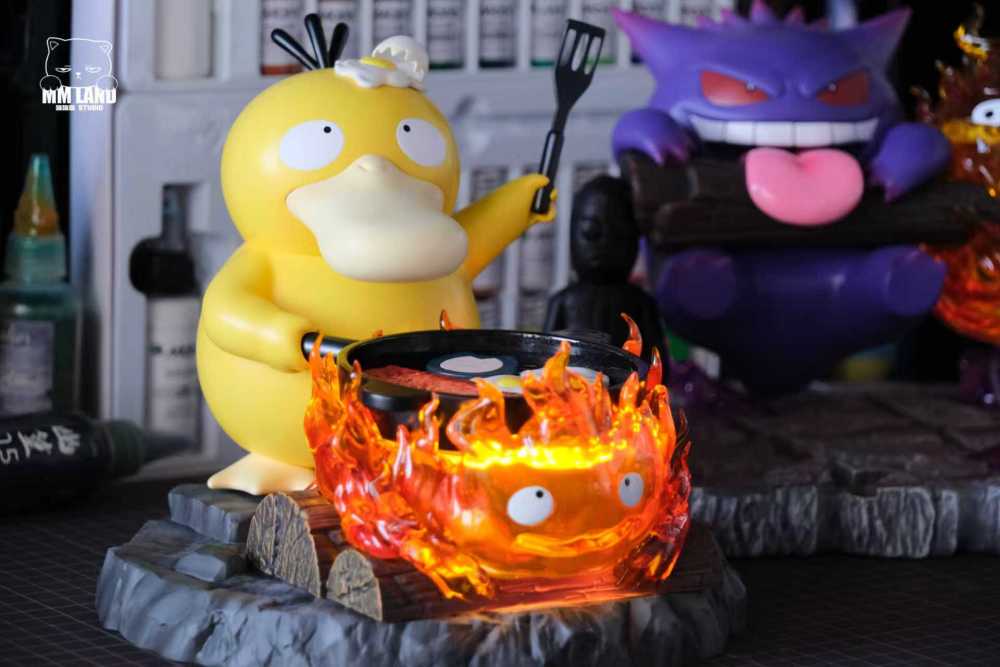 MMLand Studio - Psyduck x Calcifer - Pokemon Resin Staue
