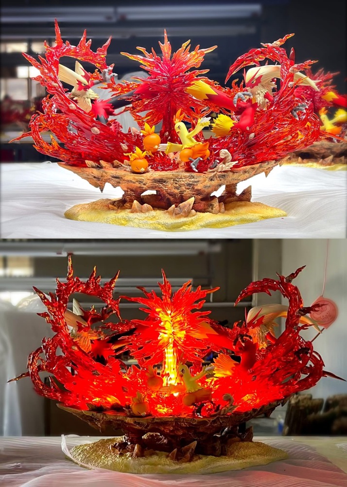 Ppap Studio - Blaziken Evolution - Pokemon Resin Statue