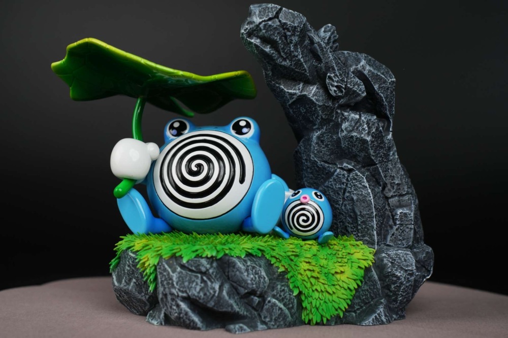 02 Studio - Poliwag x Poliwhirl Ecology Scene - Pokemon Resin Statue