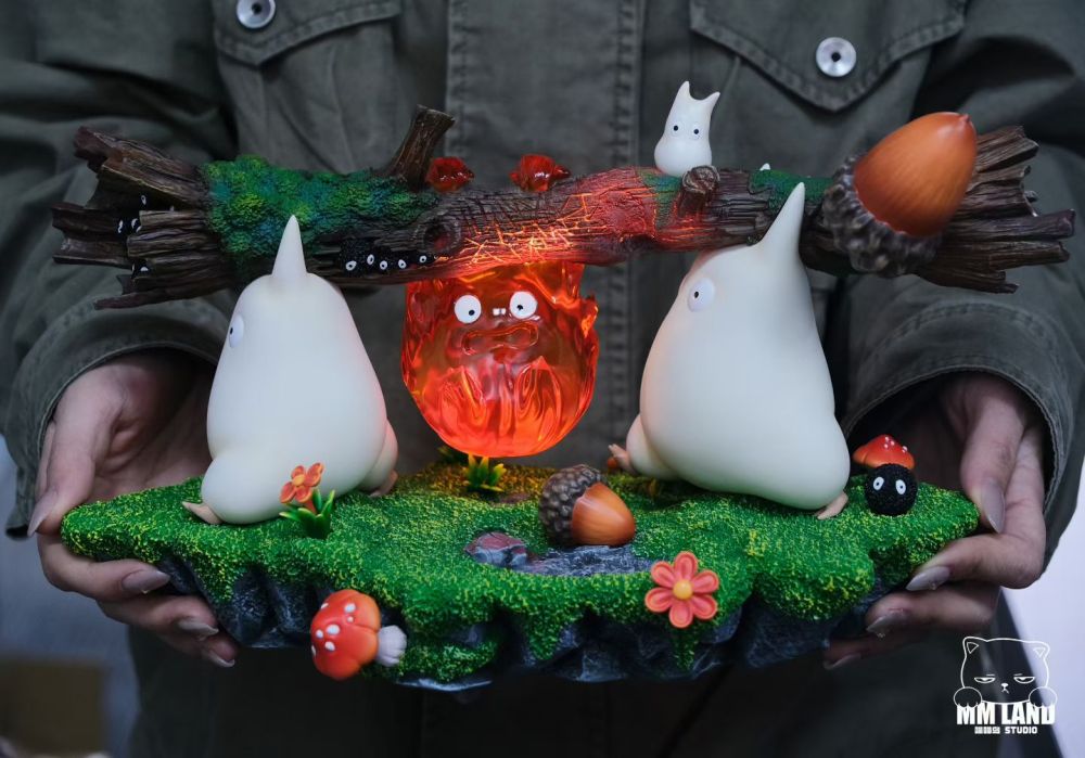 [Preorder] MMLand Studio - Calcifer x Totoro - Howls Moving Castle Resin Statue