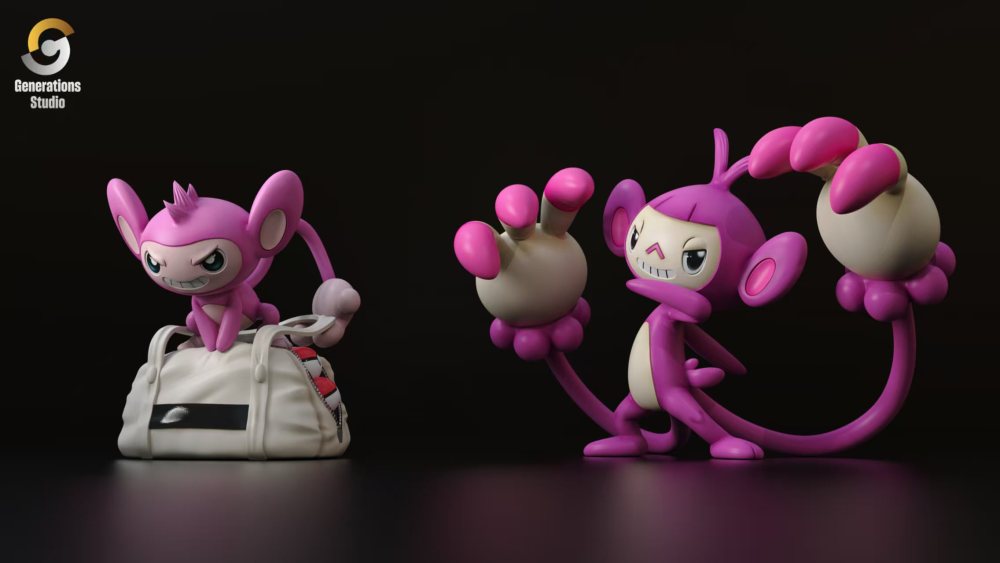 Generations Studio - Aipom x Ambipom - Pokemon Scale World