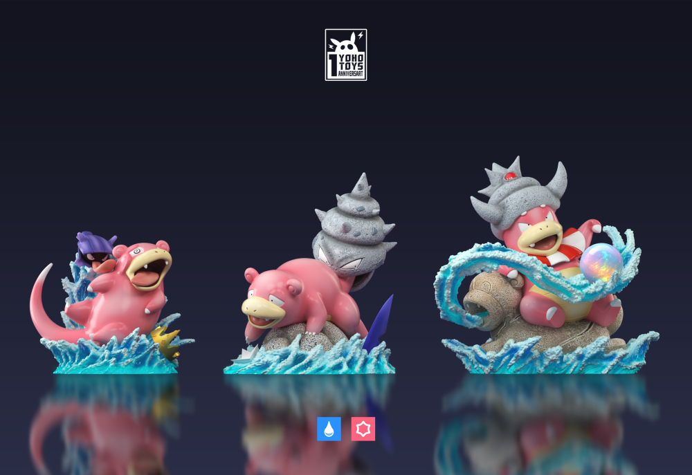 YoHoToys Studio - Slowpoke Evolution - Pokemon Resin Statue