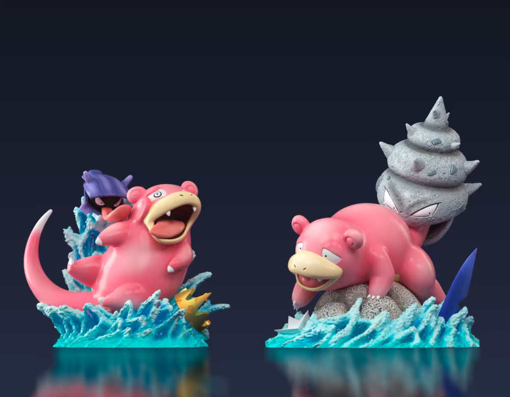 YoHoToys Studio - Slowpoke Evolution - Pokemon Resin Statue