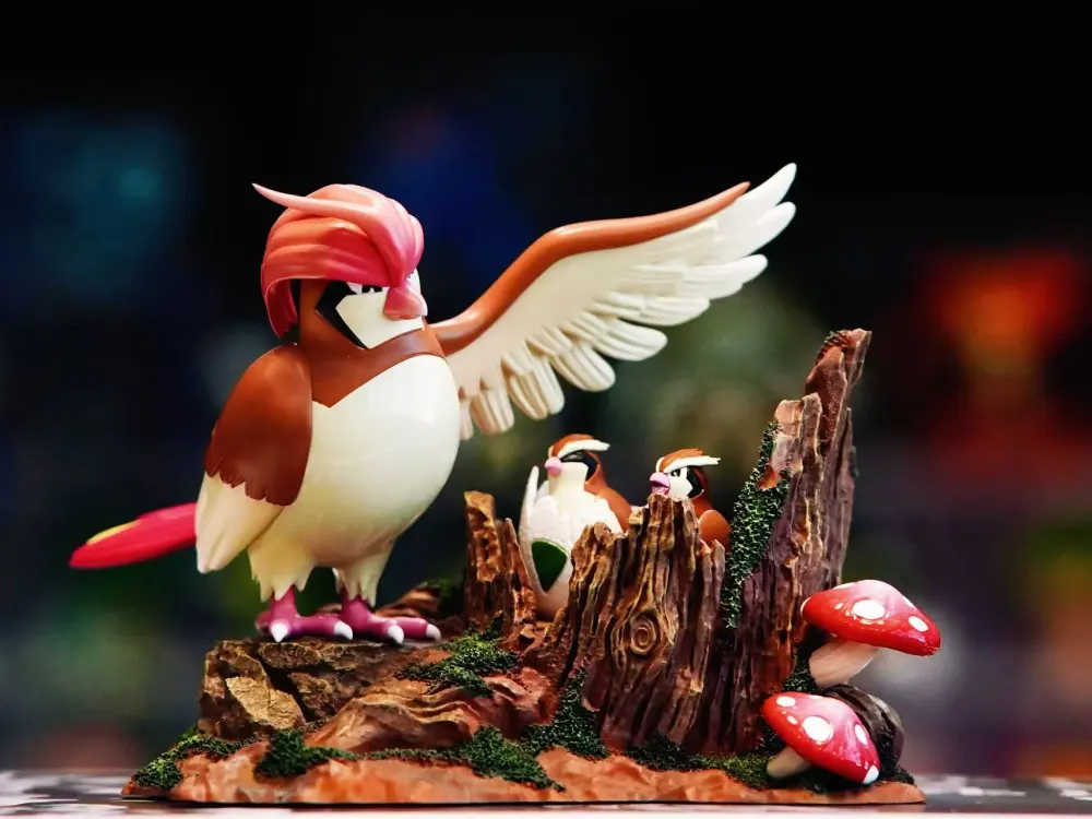 YoHoToys Studio - Pidgey x Pidgeotto Ecology Scene - Pokemon Resin Statue
