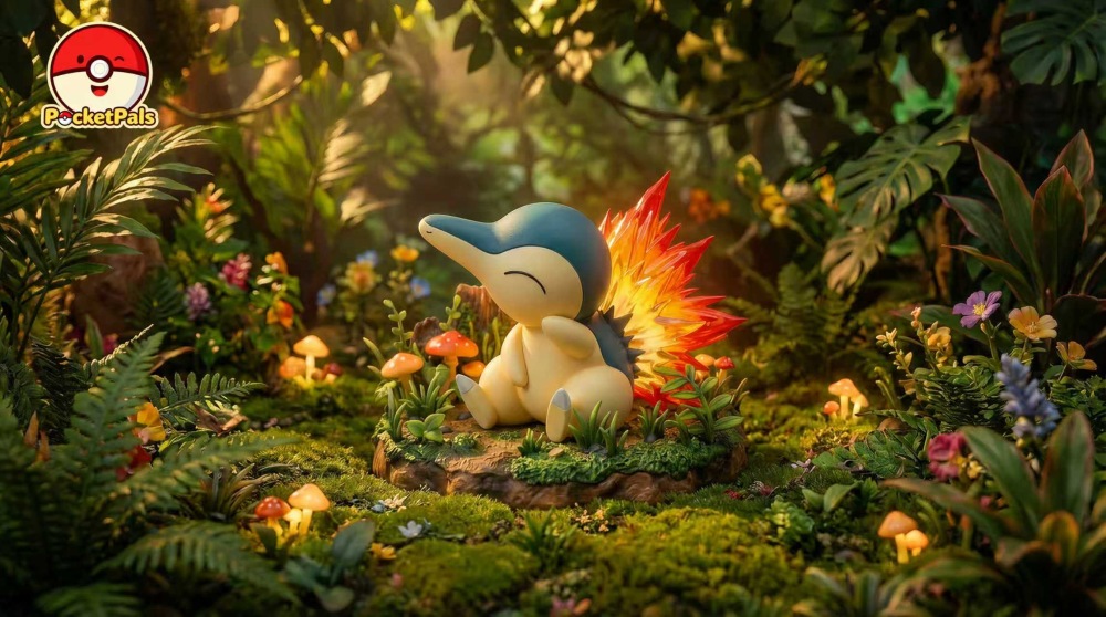 PocketPals Studio - Cyndaquil - Pokemon Resin Statue