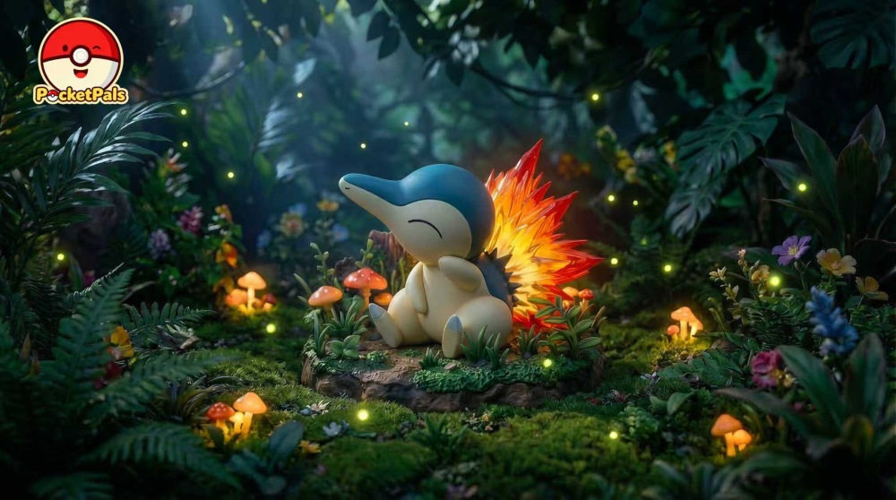 PocketPals Studio - Cyndaquil - Pokemon Resin Statue