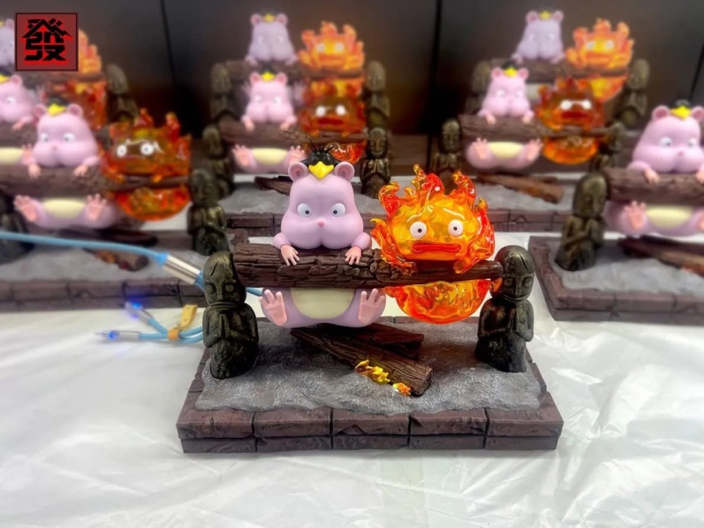 [In Stock] Fa Studio - Boh x Calcifer - Howls Moving Castle Resin Statue