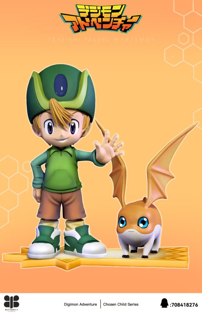 [Preorder] Butterfly Studio - Takaishi Takeru x Patamon - Digimon Resin Statue