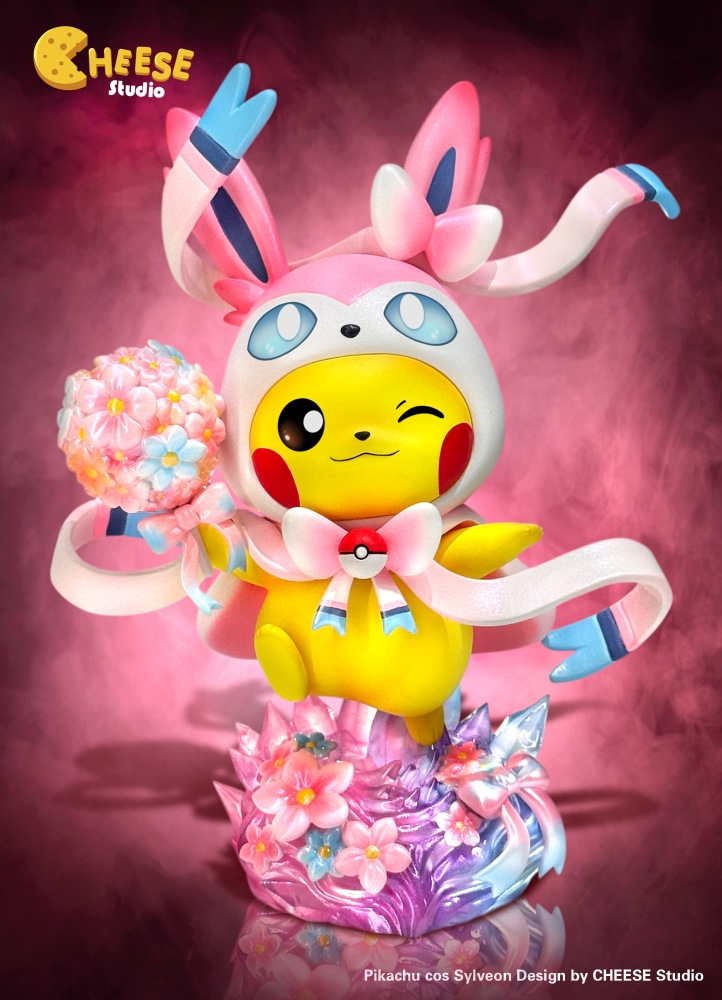 Cheese Studio - Pikachu Cosplay Sylveon - Pokemon Resin Statue