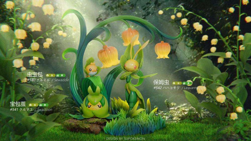 DZJ Studio - Leavanny Evolution - Pokemon Resin Statue