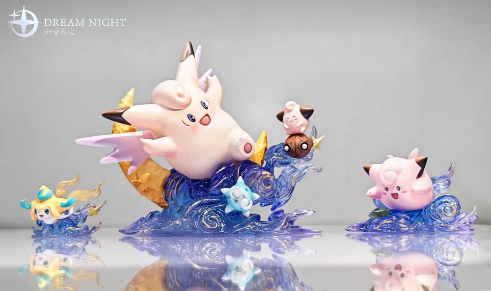 Dream Night Studio - Clefable Evolution - Starry Night Travel - Pokemon Resin Statue