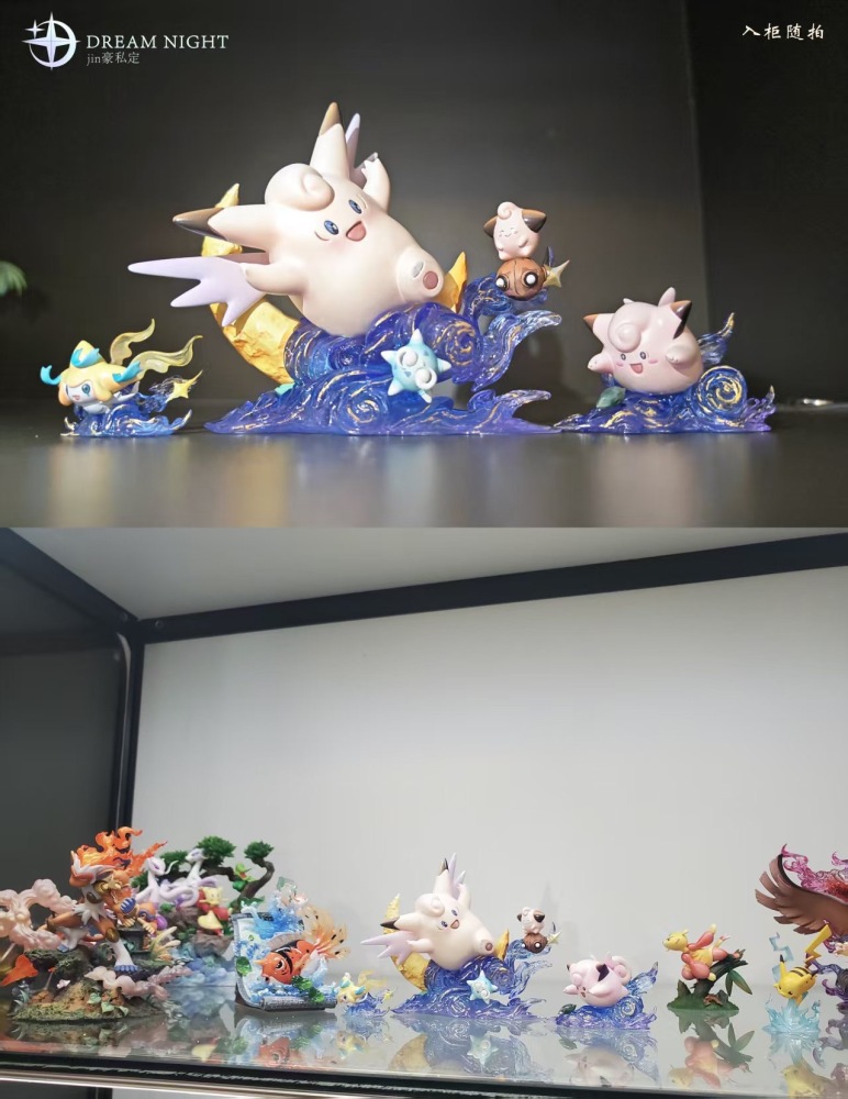 Dream Night Studio - Clefable Evolution - Starry Night Travel - Pokemon Resin Statue