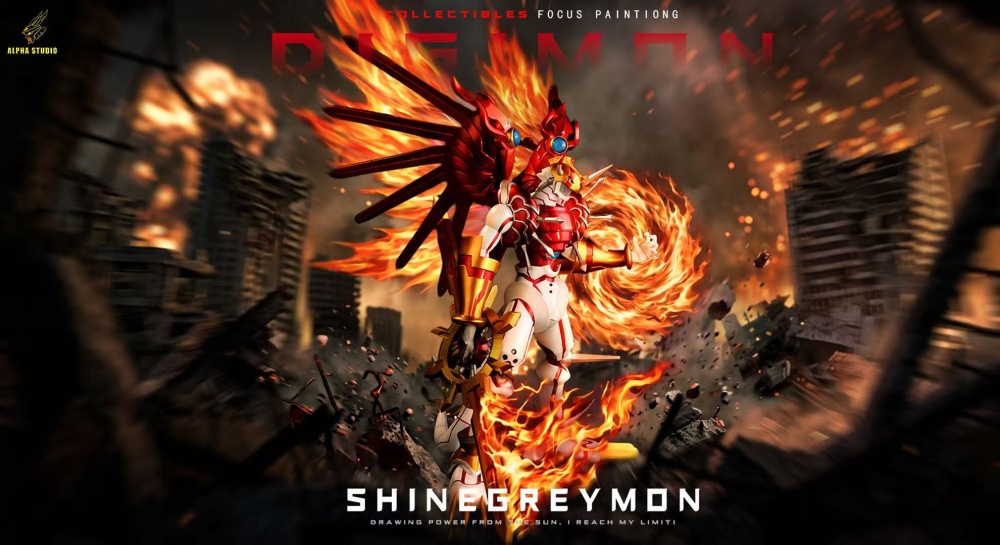 [Preorder] Alpha Studio - Shinegreymon - Digimon Resin Statue
