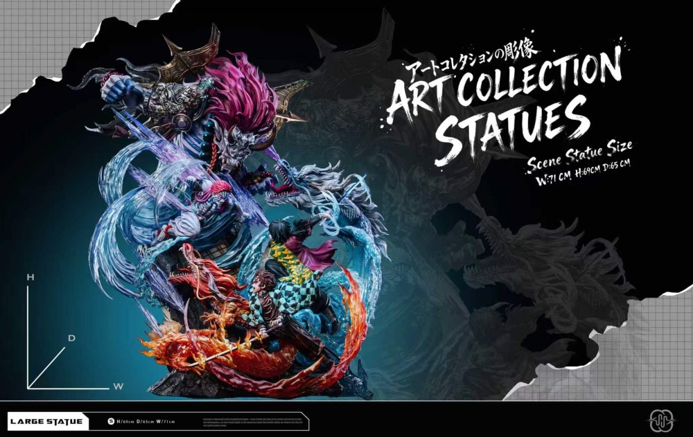[Preorder] Hertz Studio - Tanjiro Kamado x Giyu Tomioka Vs Akaza - Kimetsu No Yaiba Resin Statue