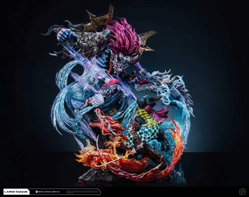 [Preorder] Hertz Studio - Tanjiro Kamado x Giyu Tomioka Vs Akaza - Kimetsu No Yaiba Resin Statue