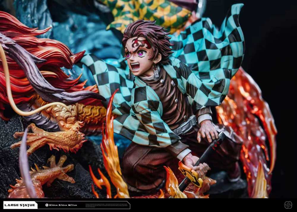 [Preorder] Hertz Studio - Tanjiro Kamado x Giyu Tomioka Vs Akaza - Kimetsu No Yaiba Resin Statue