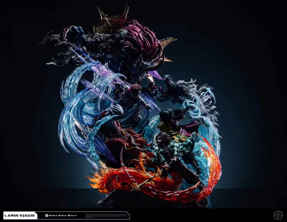 [Preorder] Hertz Studio - Tanjiro Kamado x Giyu Tomioka Vs Akaza - Kimetsu No Yaiba Resin Statue