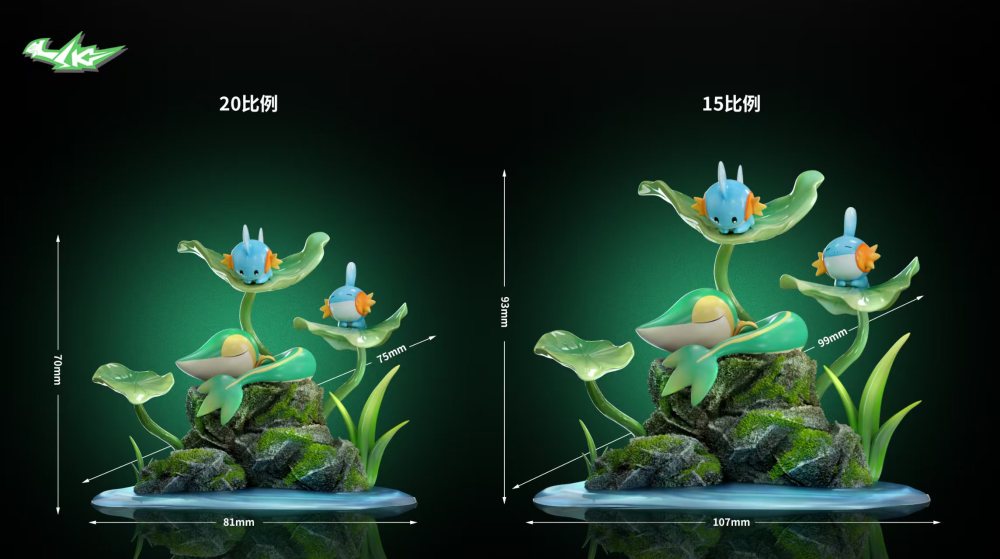 SK Studio - Snivy Ecology Scene - Pokemon Resin Statue