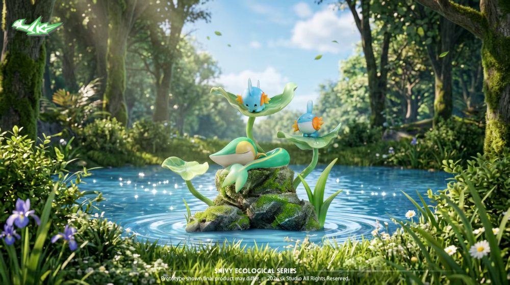 SK Studio - Snivy Ecology Scene - Pokemon Resin Statue