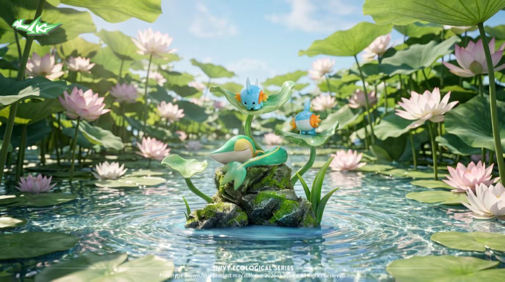 SK Studio - Snivy Ecology Scene - Pokemon Resin Statue