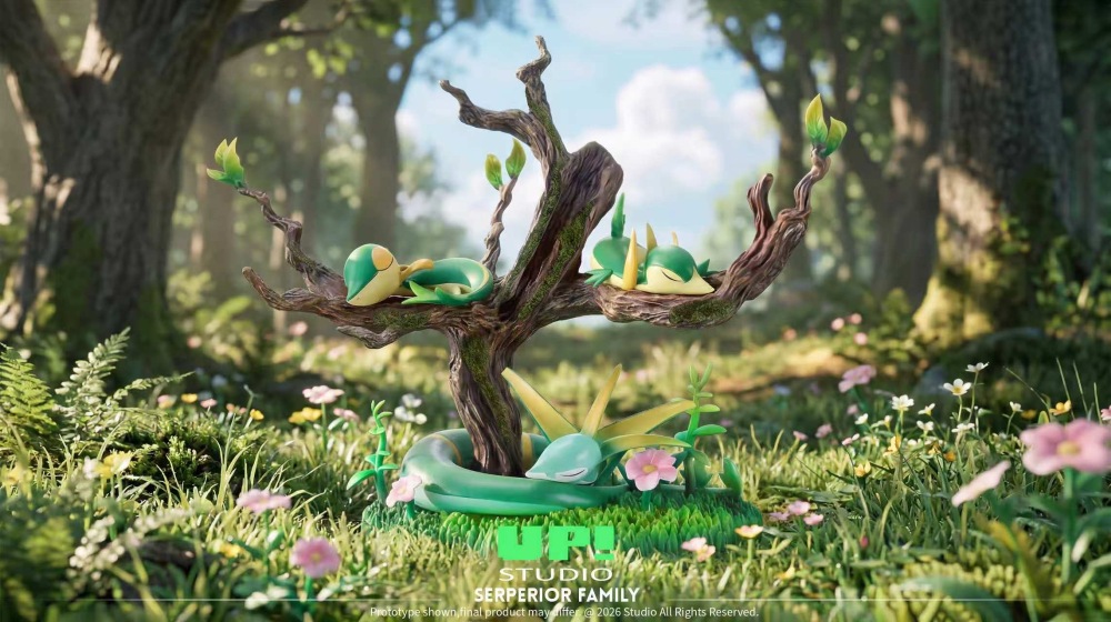 UP Studio - Serperior Ecology Scene - Pokemon Resin Statue