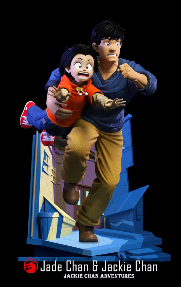 [Preorder] Holy Lord Studio - Jackie Chan x Jade Chan - Jackie Chan Adventures Resin Statue