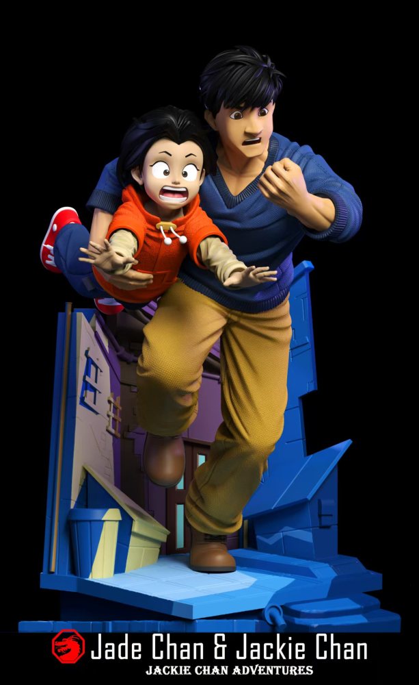 [Preorder] Holy Lord Studio - Jackie Chan x Jade Chan - Jackie Chan Adventures Resin Statue