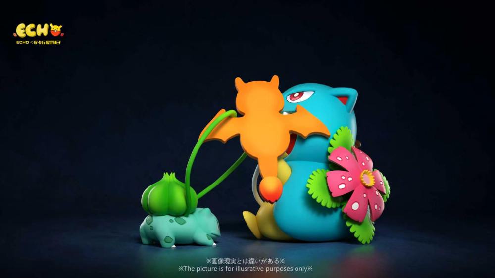 Echo Studio - Pikachu Cosplay Kanto Starters - Pokemon Resin Statue
