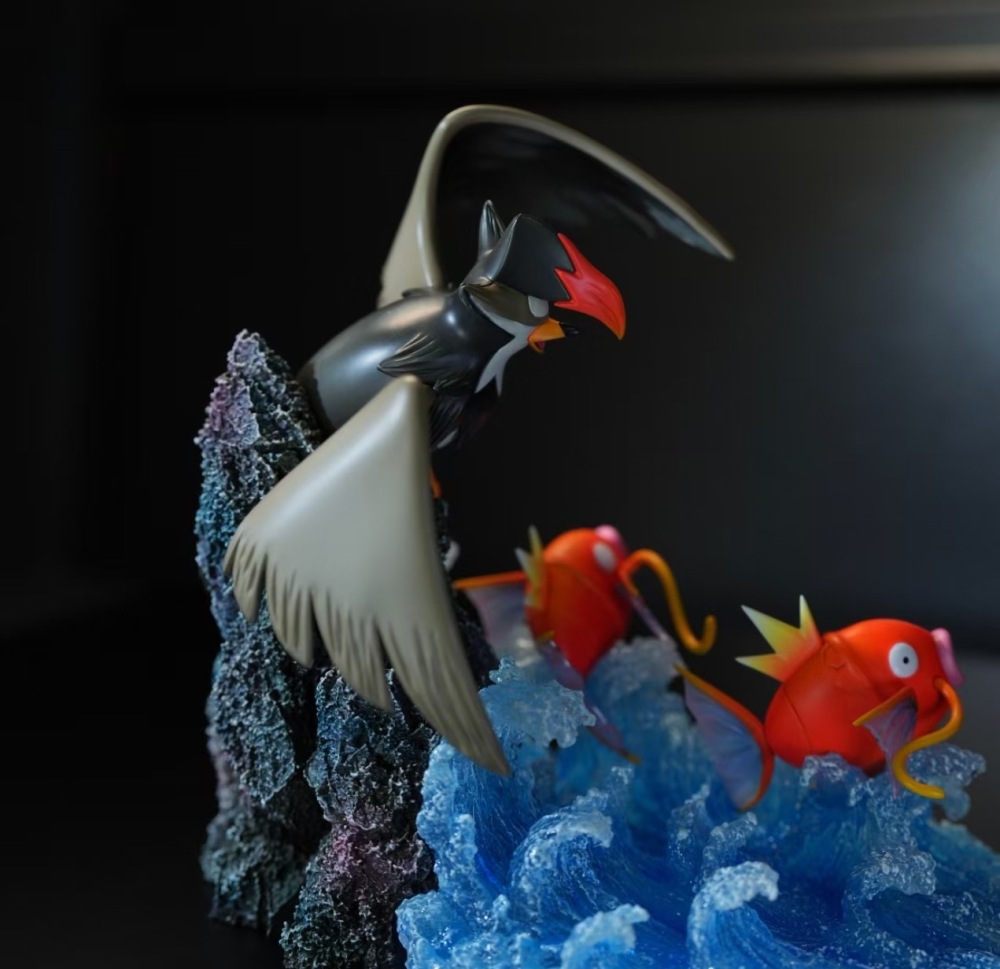 Kalpa Akasa Studio - Staraptor Evolution Ecology Scene - Pokemon Resin Statue