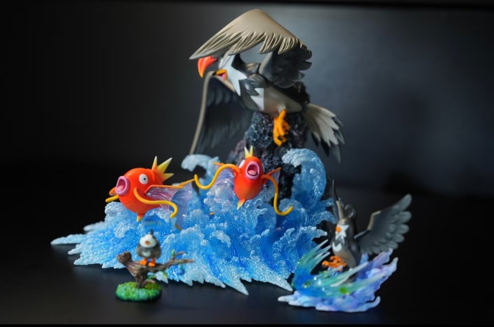 Kalpa Akasa Studio - Staraptor Evolution Ecology Scene - Pokemon Resin Statue