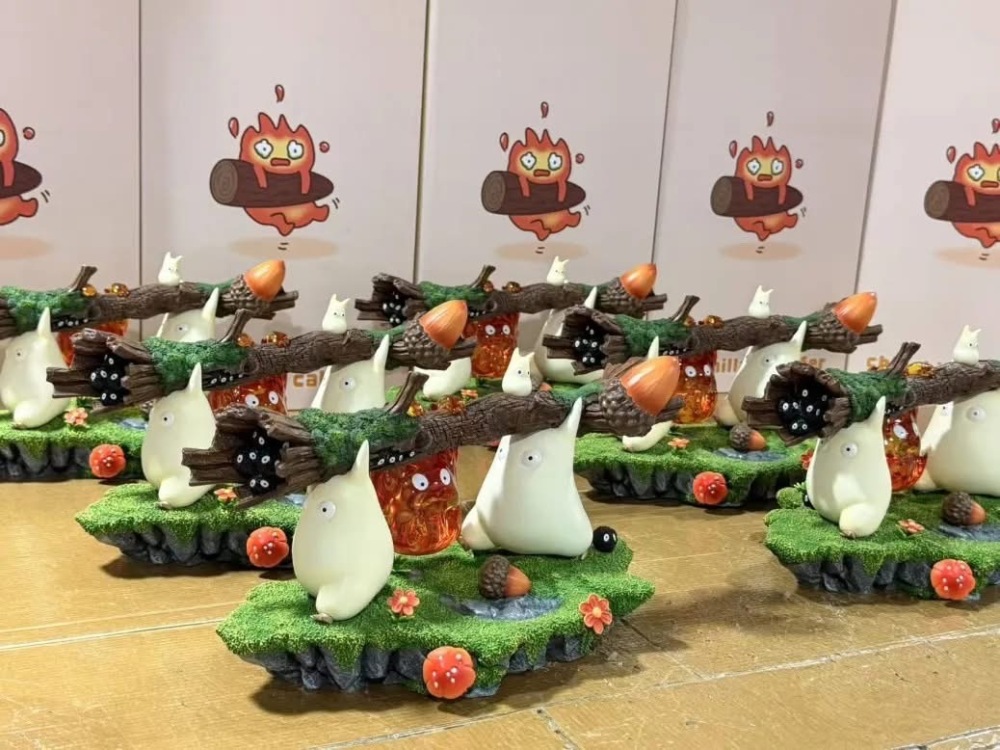 [In Stock] MMLand Studio - Calcifer x Totoro - Howls Moving Castle Resin Statue