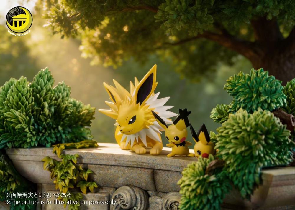 Moon Shadow - Eevee Family Garden Scene - Pokemon Resin Statue