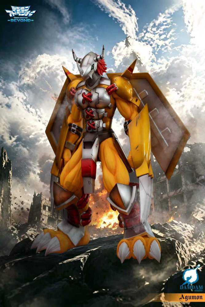 Damdam Studio - Wargreymon x Agumon - Digimon Resin Statue