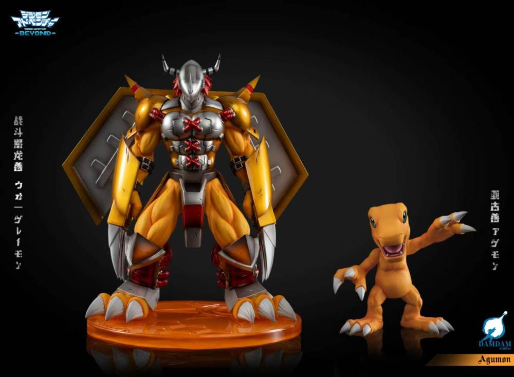 Damdam Studio - Wargreymon x Agumon - Digimon Resin Statue