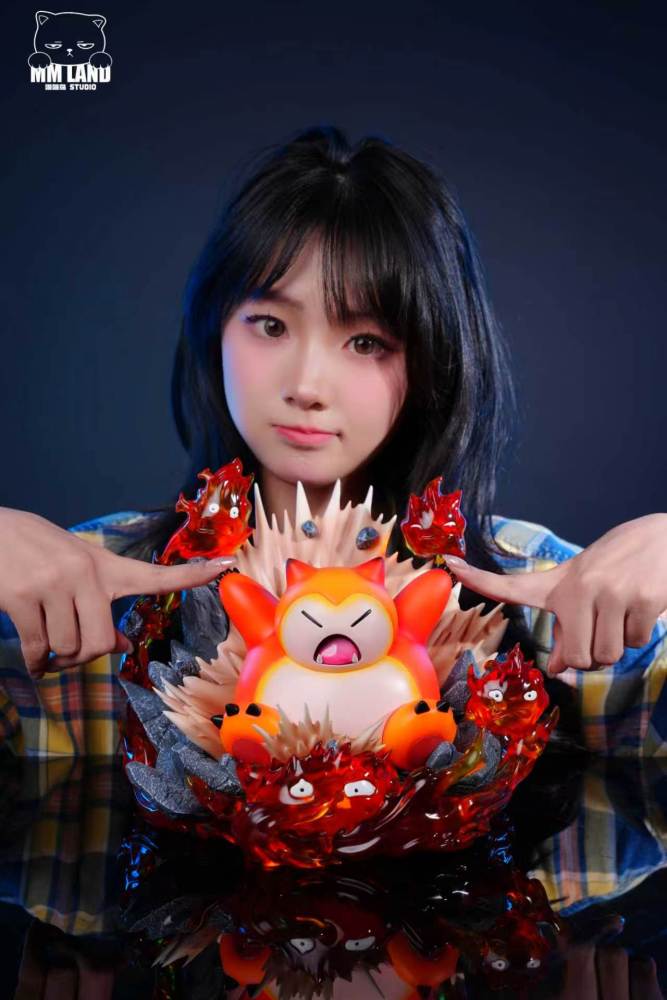 MMLand Studio - Snorlax x Calcifer - Pokemon Resin Statue