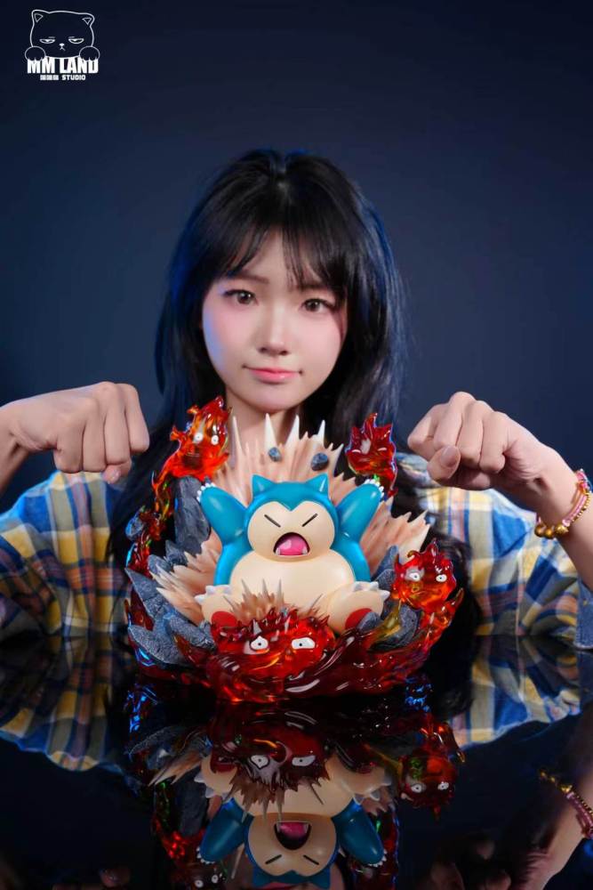 MMLand Studio - Snorlax x Calcifer - Pokemon Resin Statue