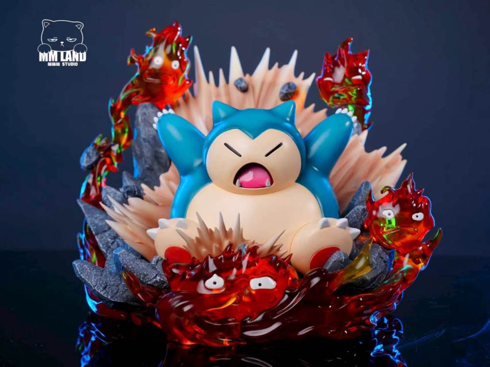 MMLand Studio - Snorlax x Calcifer - Pokemon Resin Statue