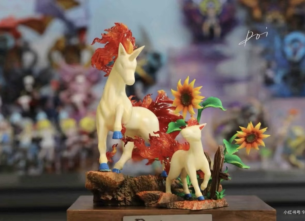 Popcorn Studio - Ponyta x Rapidash - Pokemon Resin Statue