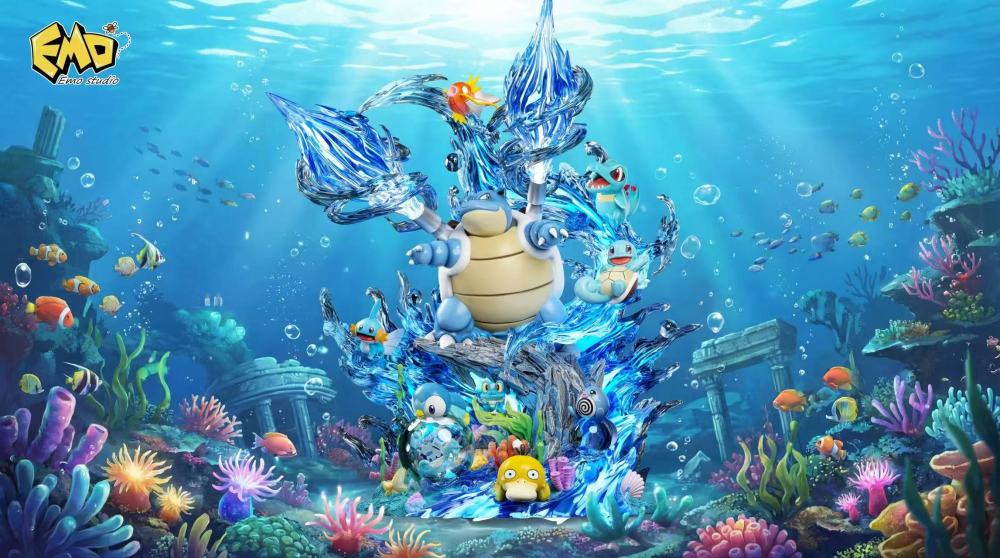 Emo Studio - Water Type Ecology Scene - Pokemon Resin Statue