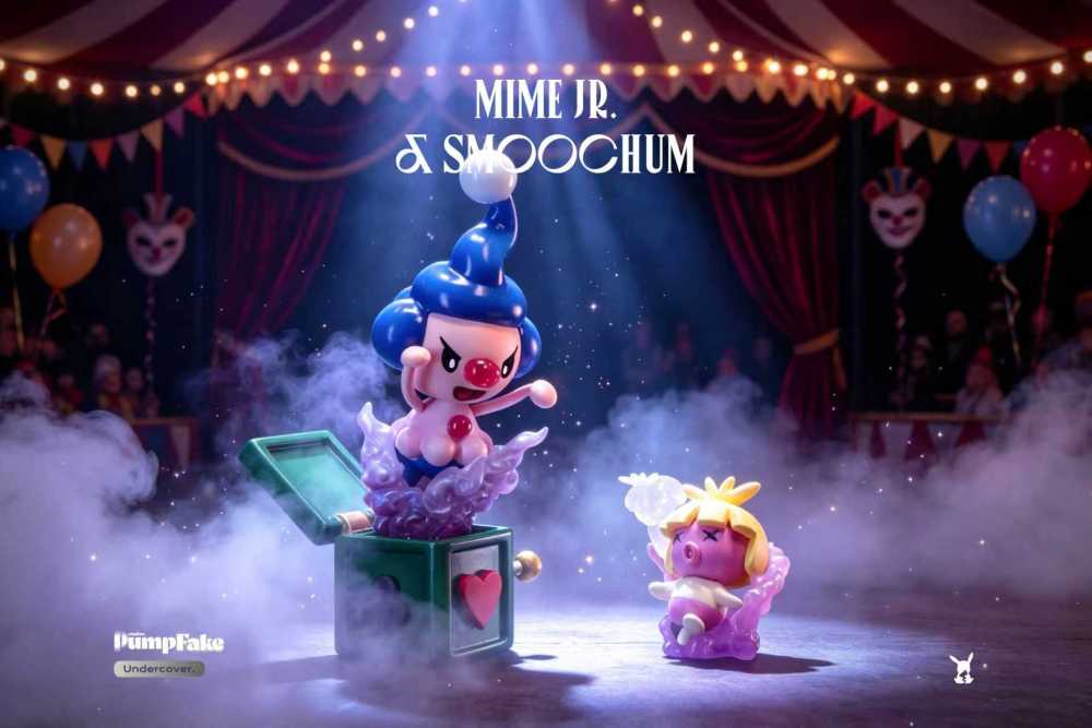 Pumpfake Studio - Mr Mime x Mime Jr - Pokemon Resin Statue