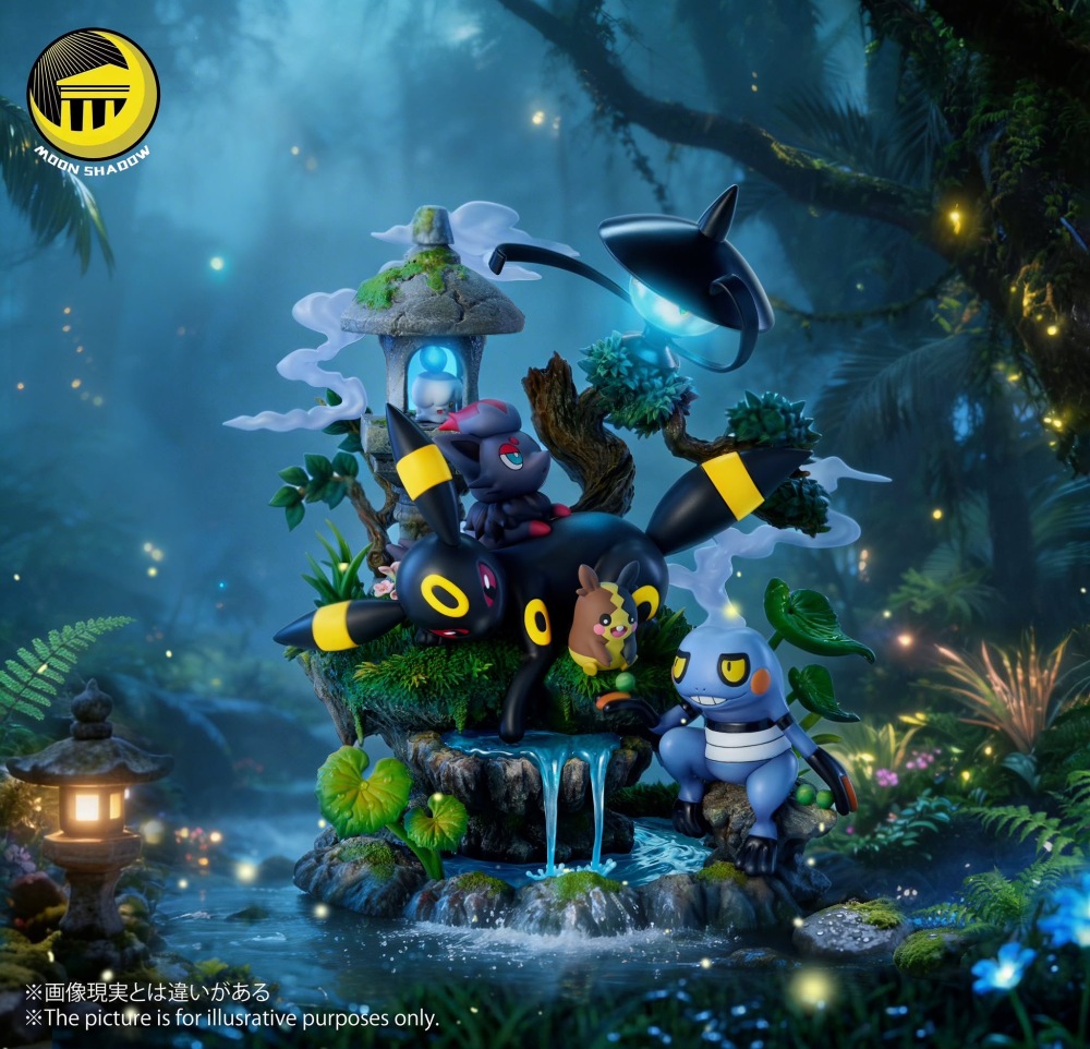 Moon Shadow - Umbreon Ecology Scene - Pokemon Resin Statue