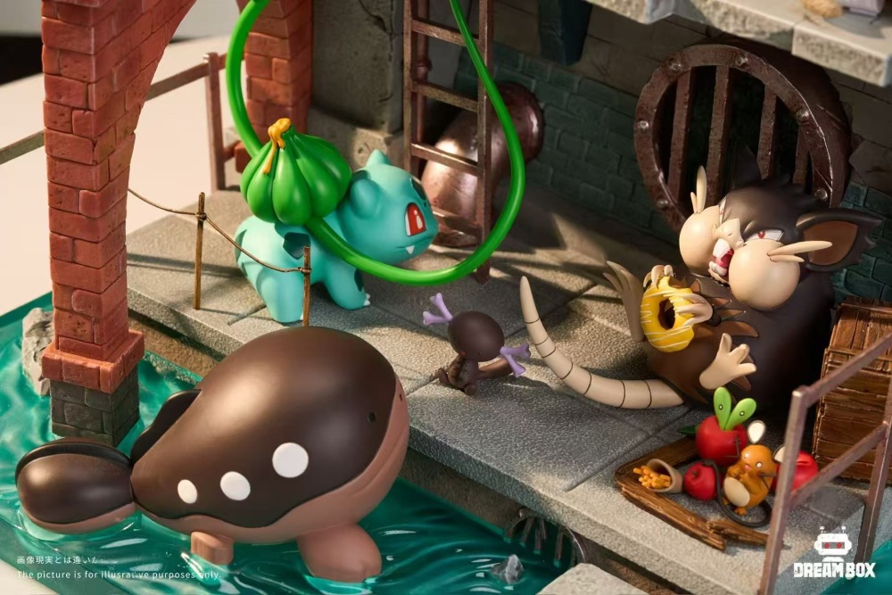 Dream Box Studio - City Ecology Pokemon Scene - Pokemon Resin Statue