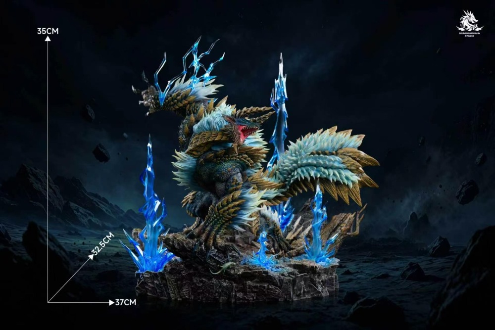 [Preorder] Dragon Realm Studio - Zinogre x Stygian Zinogre x Thunderlord Zinogre - Monster Hunter Resin Statue