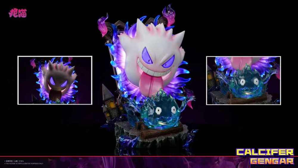 LongMiao Studio - Gengar x Calcifer - Pokemon Resin Statue