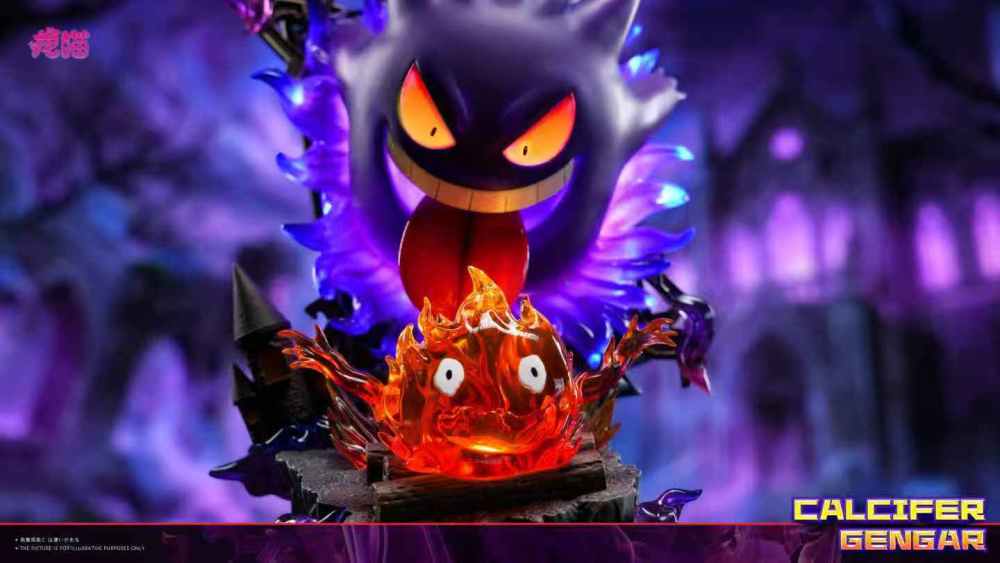 LongMiao Studio - Gengar x Calcifer - Pokemon Resin Statue